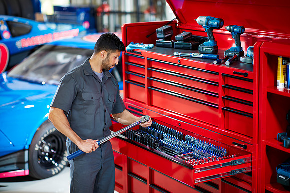 Race car/Red tool box