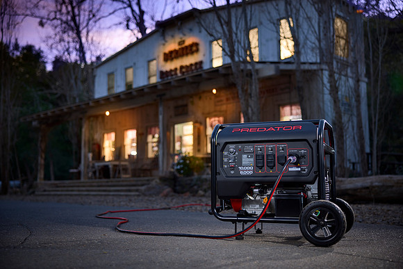 Generator powering general store